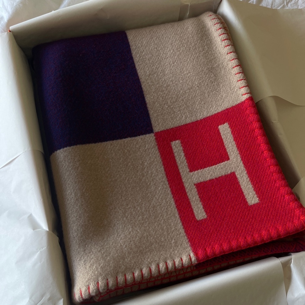 Hermes Avalon Multicolor Wool Blanket & Box.